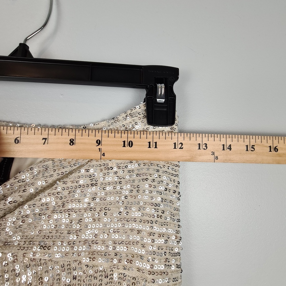 Forever 21 Sequin Ivory Two Piece Outfit Women's Small Top And Skirt Shiny Party - Picture 12 of 16